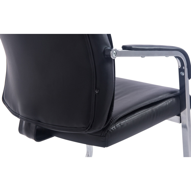 Chaise visiteur XL Anubis noire