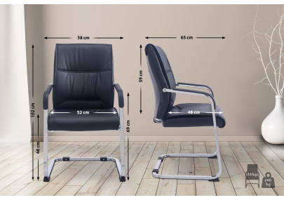 Silla de visita XL Anubis negra