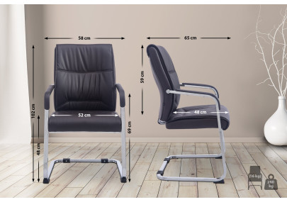 Silla de visita XL Anubis marrón