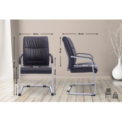 Sedia da visita XL Anubis marrone