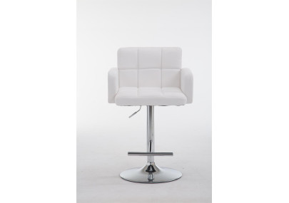 Tabouret de bar Los Angeles en cuir artificiel C blanc
