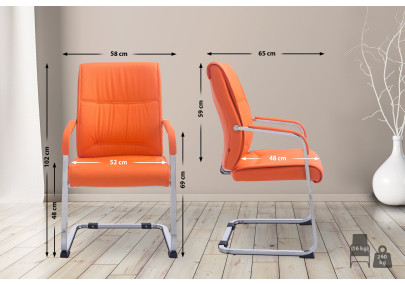 Chaise visiteur XL Anubis orange