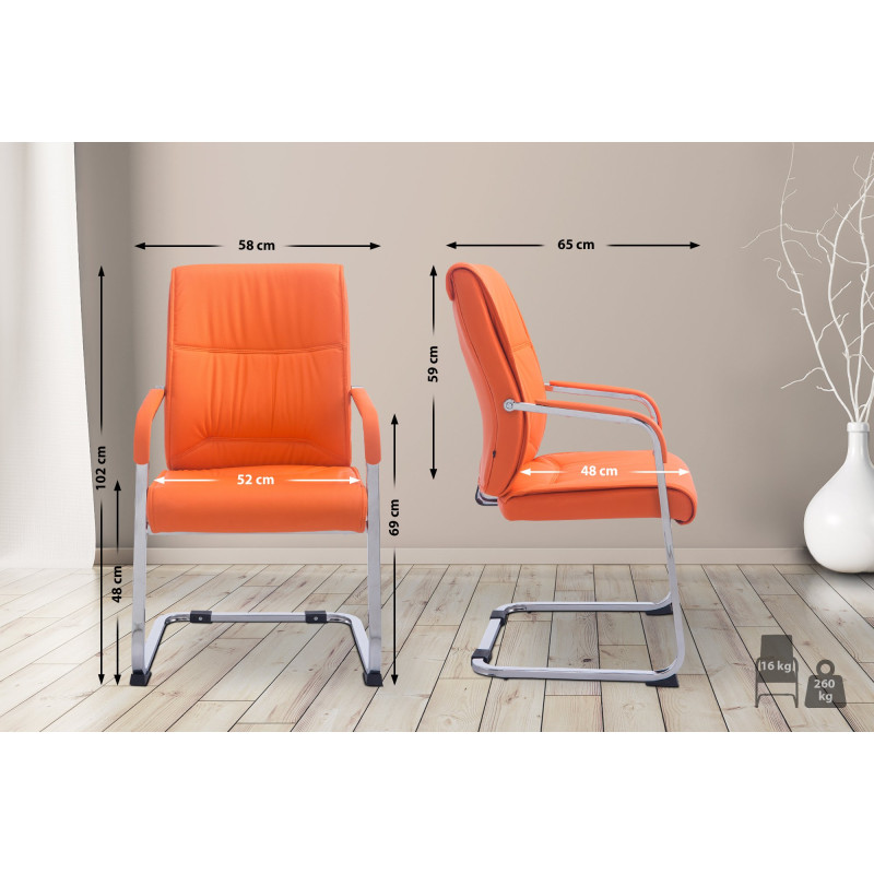 Sedia da visita XL Anubis arancione