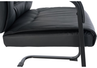 Chaise visiteur XL Anubis noir/noir