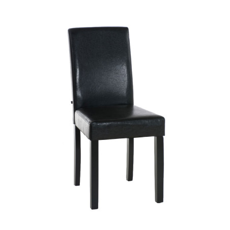 Silla de comedor Ina, negro/marrón