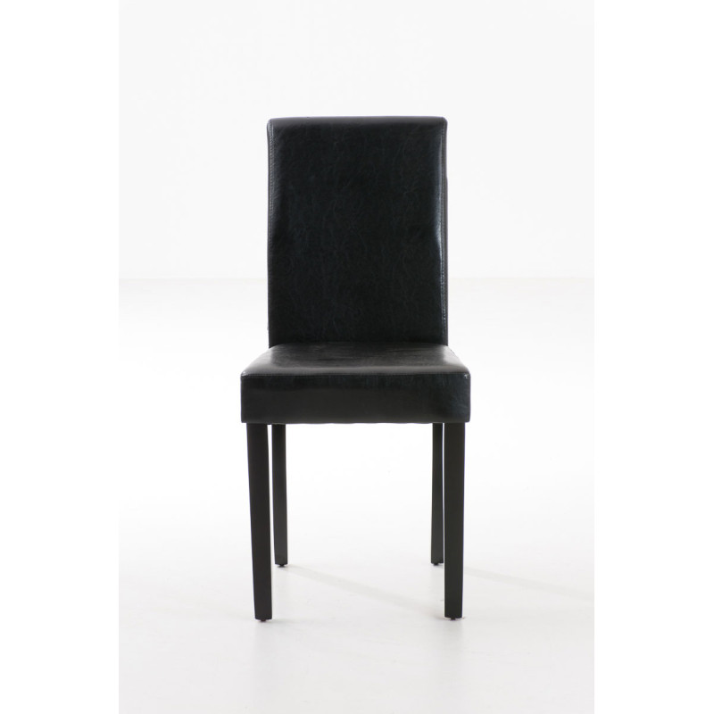 Chaise de salle à manger Ina, marron foncé/noire