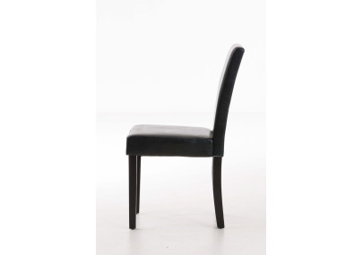 Chaise de salle à manger Ina, marron foncé/noire