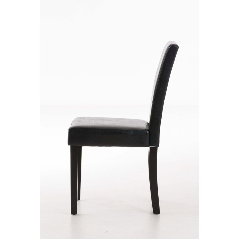 Cadeira de jantar Ina, castanho escuro/preto