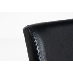 Cadeira de jantar Ina, castanho escuro/preto