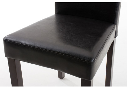 Chaise de salle à manger Ina, marron foncé/noire