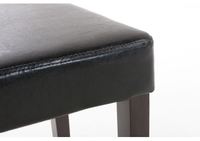 Chaise de salle à manger Ina, marron foncé/noire