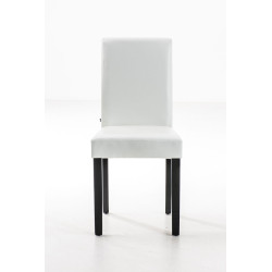 Silla de comedor Ina marrón oscuro blanco