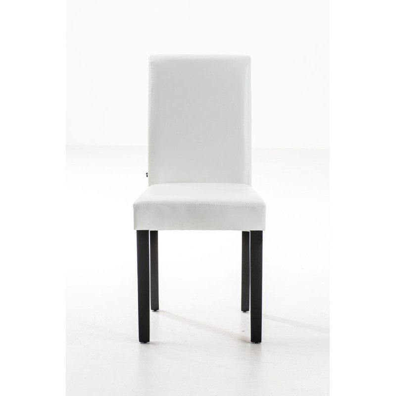 Silla de comedor Ina marrón oscuro blanco