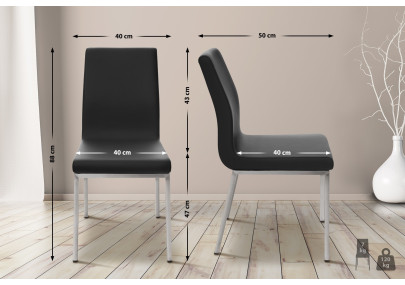 Chaise de salle à manger Colmar, noire