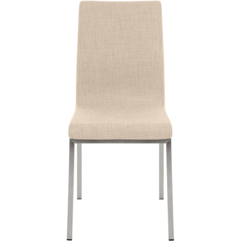 Sedia da pranzo Colmar, tessuto color crema