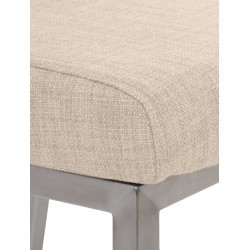 Sedia da pranzo Colmar, tessuto color crema