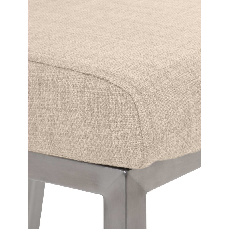 Sedia da pranzo Colmar, tessuto color crema