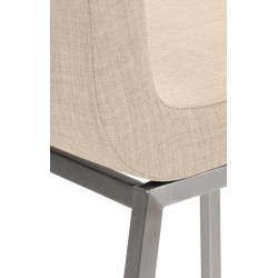 Sedia da pranzo Colmar, tessuto color crema