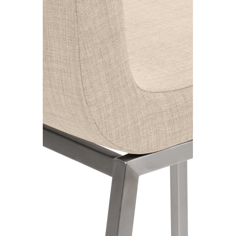 Sedia da pranzo Colmar, tessuto color crema