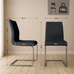 Silla de comedor Belfort, negra