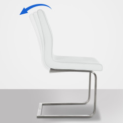 Silla de comedor Belfort, blanca