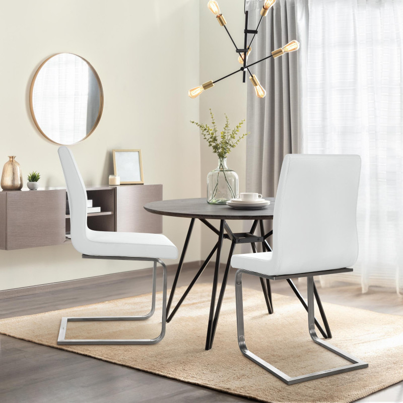 Silla de comedor Belfort, blanca