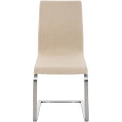 Sedia da pranzo Belfort, tessuto color crema