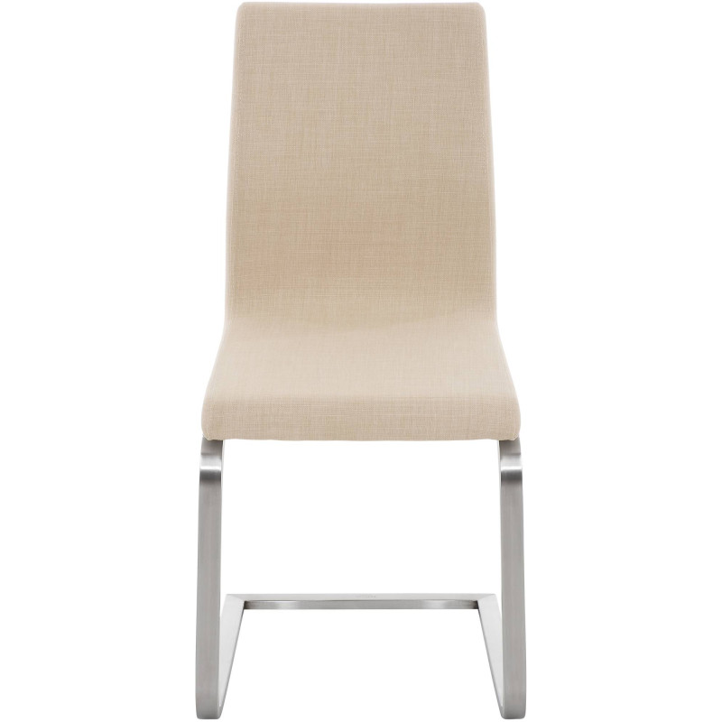 Silla de comedor Belfort, tela crema
