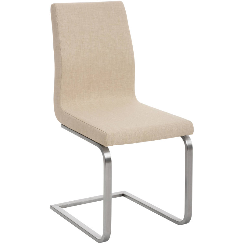 Silla de comedor Belfort, tela crema