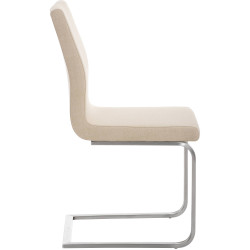 Silla de comedor Belfort, tela crema