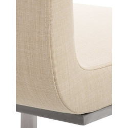 Silla de comedor Belfort, tela crema