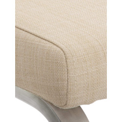Silla de comedor Belfort, tela crema