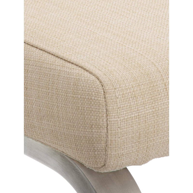 Silla de comedor Belfort, tela crema