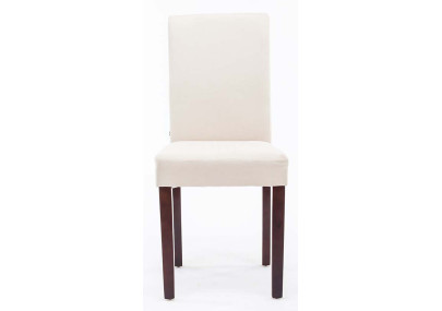 Chaise de salle à manger Ina en tissu couleur cappuccino crème