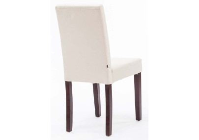 Cadeira de jantar Ina em tecido cor cappuccino creme