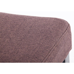 Chaise de salle à manger Ina, tissu noir/marron