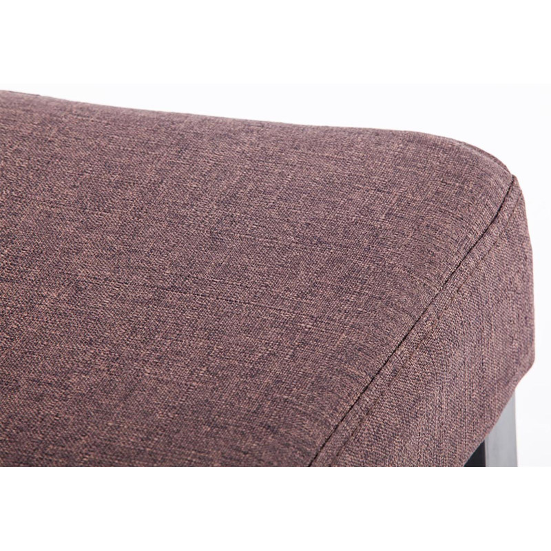 Chaise de salle à manger Ina, tissu noir/marron