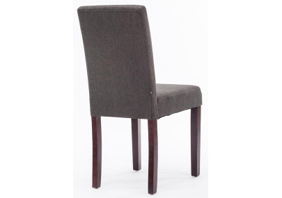 Chaise de salle à manger Ina en tissu cappuccino gris foncé