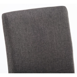 Silla de comedor Ina en tela color capuchino gris oscuro