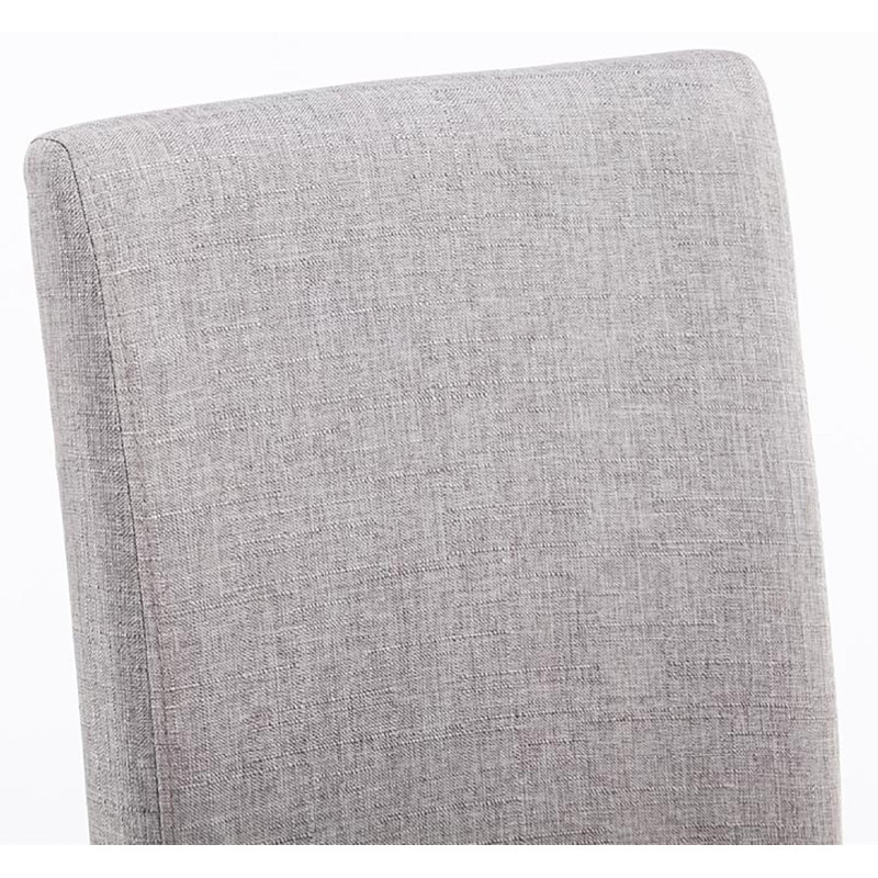 Chaise de salle à manger Ina en tissu cappuccino gris clair