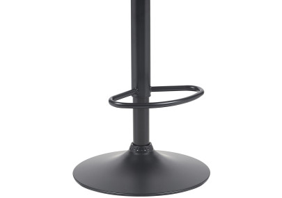 Tabouret de bar Beverley B tissu noyer/crème