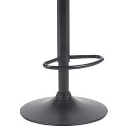 Tabouret de bar Beverley B, tissu noyer/crème