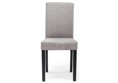 Chaise de salle à manger Ina, tissu noir et gris clair