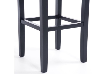 Chaise de salle à manger Ina, tissu noir et gris clair