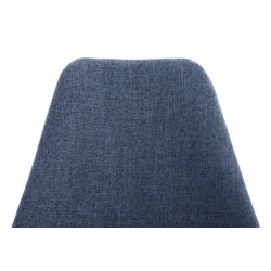 Sedia Pegleg, tessuto a quadri, blu naturale