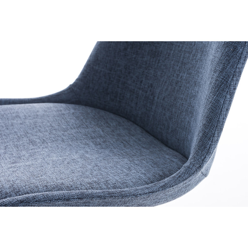 Sedia Pegleg, tessuto a quadri, blu naturale