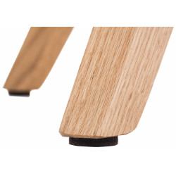 Sedia Pegleg, tessuto a quadri, blu naturale