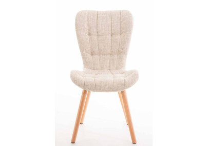 Chaise Elda, tecido creme natural