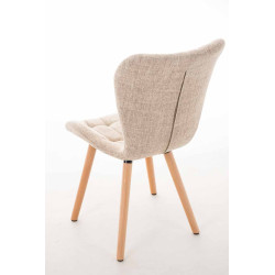 Chaise Elda, tissu crème naturel