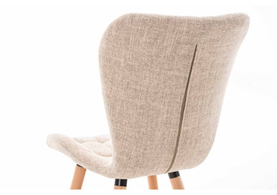Chaise Elda, tissu crème naturel